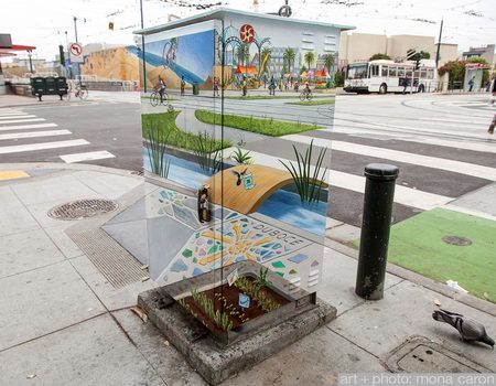 Street art optical illusion
