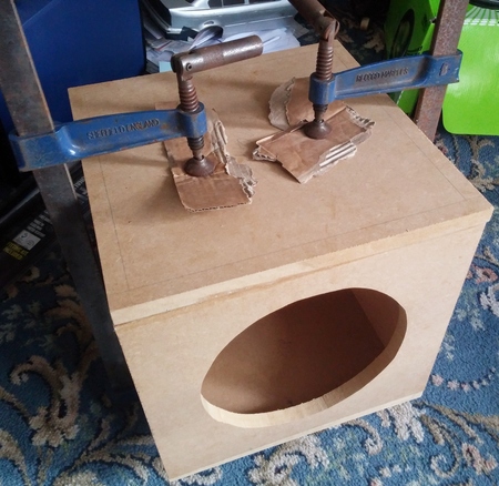 Lots of wood glue than clamped overnight